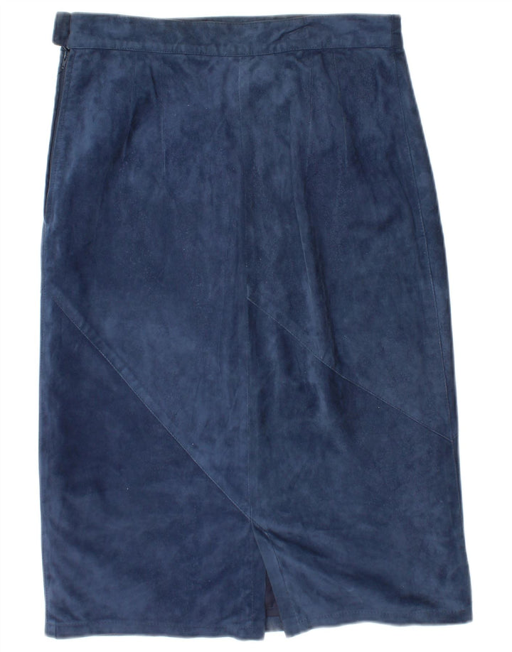 Robrik Conjunto de falda de ante para mujer de 2 piezas IT 44 Medium W30 Cuero azul marino