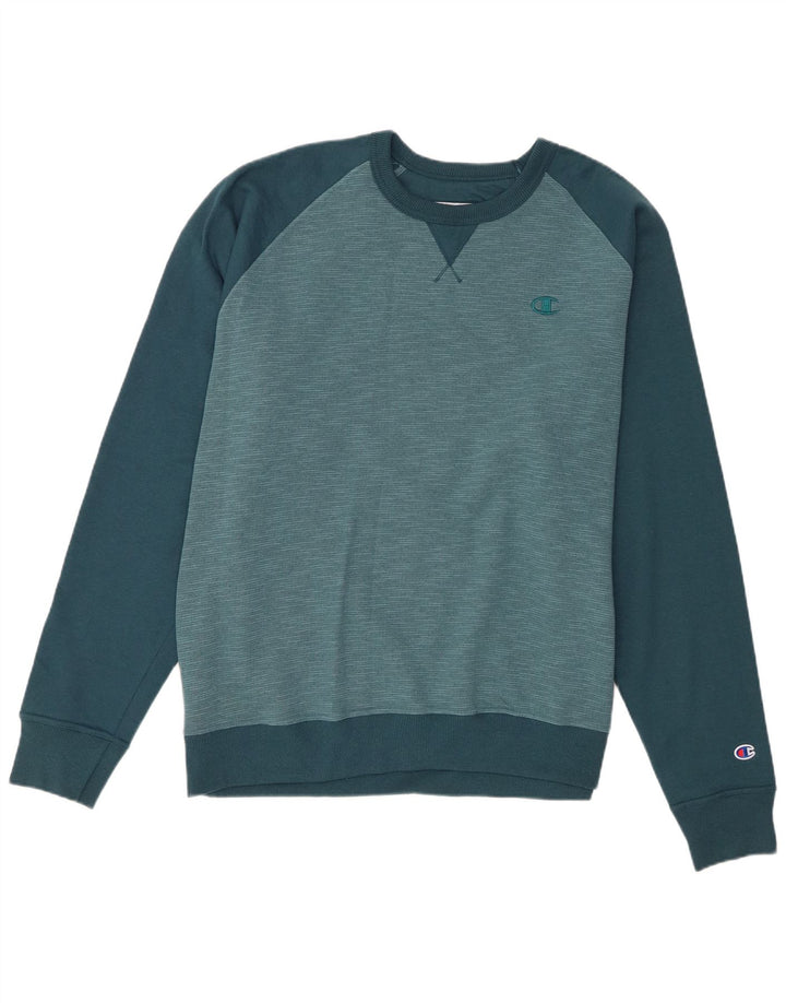 Champion Sudadera Jumper XL Azul Colorblock Algodón
