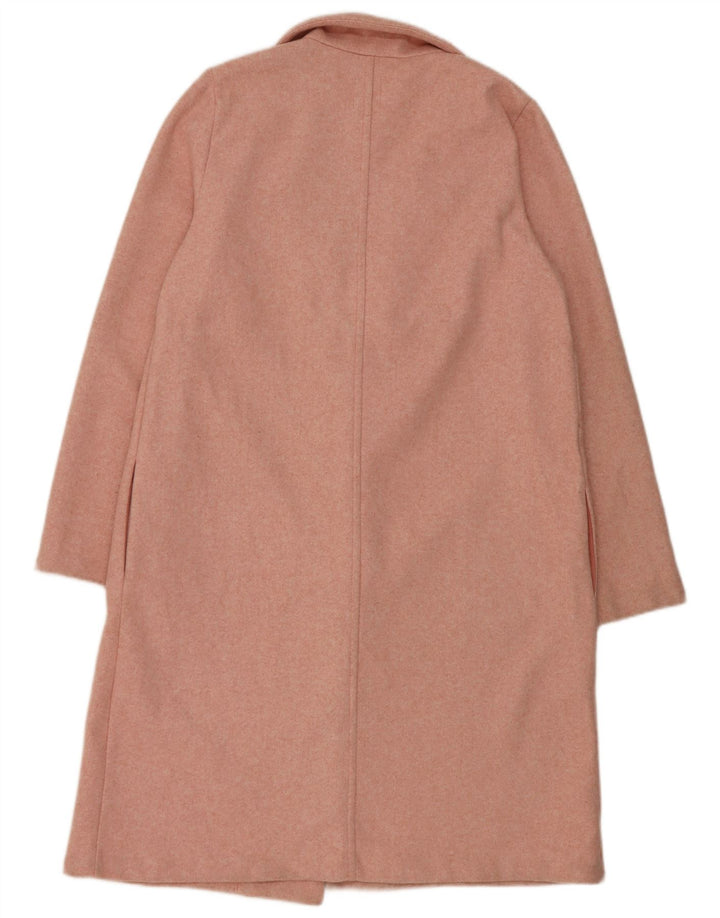 Zara Mujer Abrigo Abierto UK 46 Grande Poliéster Rosa