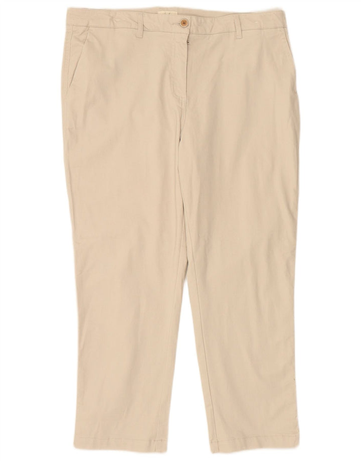 JOULES Pantalones cortos ajustados para mujer UK 46 Large W36 L25 Algodón beige