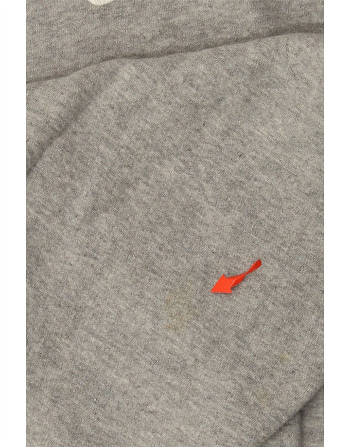 NIKE Sudadera corta extragrande para mujer UK 14 Algodón gris medio