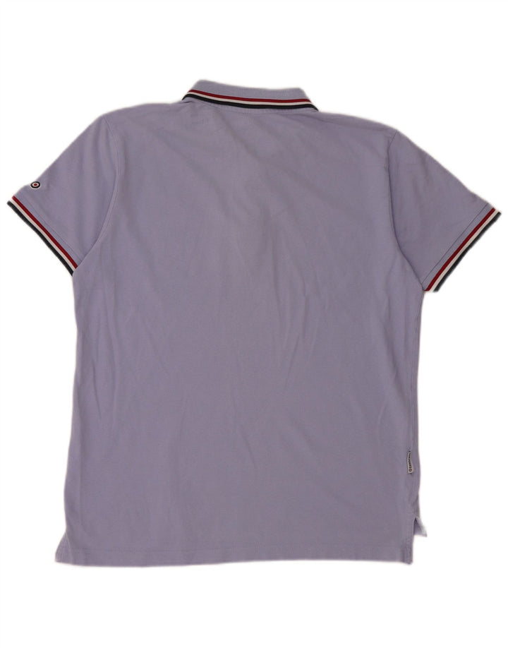 Polo Lambretta Hombre Algodón Azul Medio