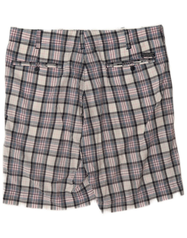 Polo Ralph Lauren Pantalones cortos chinos para hombre W34 Algodón a cuadros multicolor grande