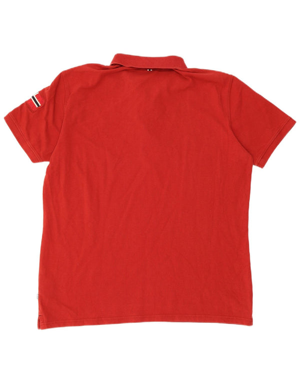 NAPAPIJRI Polo para hombre 2XL Algodón rojo