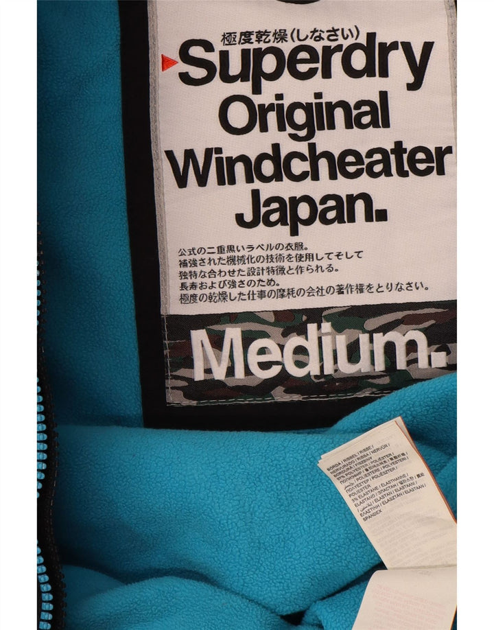 Superdry Chaqueta Cortavientos con Capucha Windcheater para Hombre UK 38 Medium Negro
