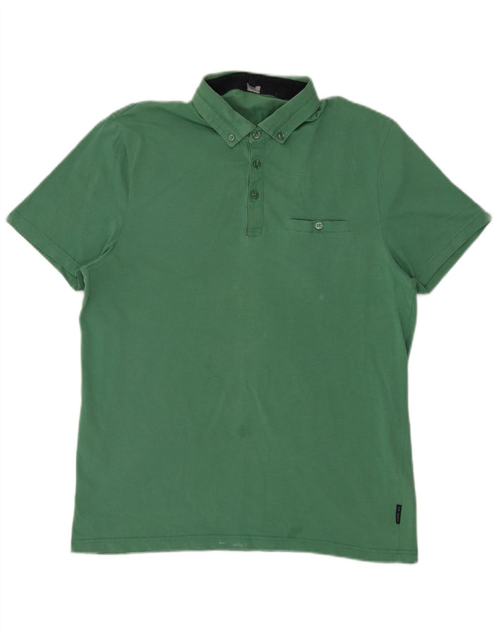Ted Baker Polo para hombre talla 4 grande algodón verde
