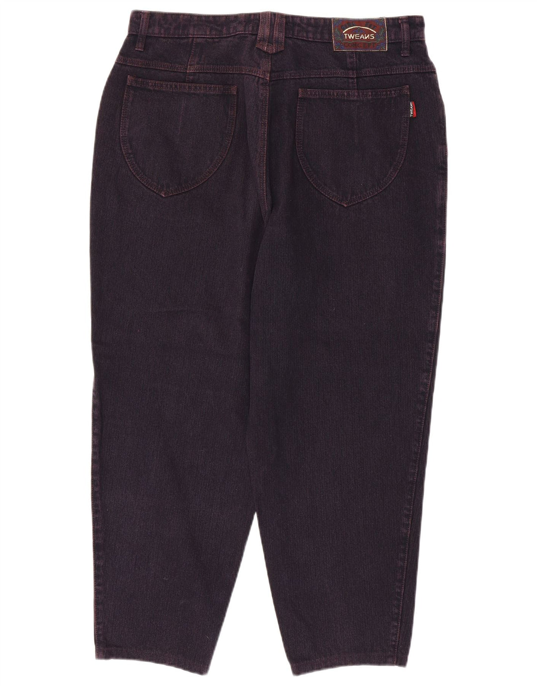 VINTAGE Vaqueros cónicos para mujer W34 L27 Púrpura