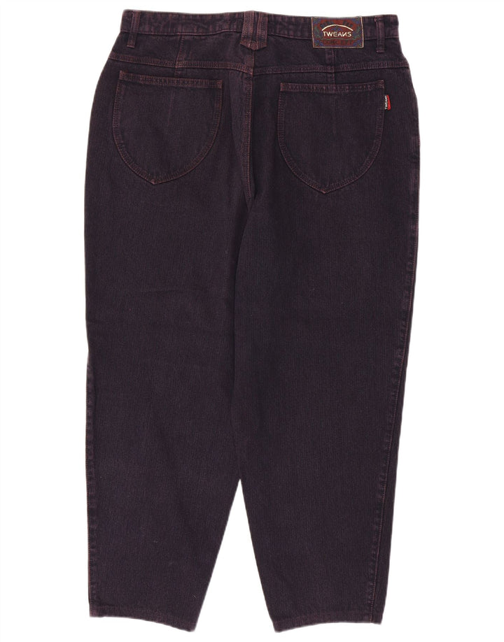 VINTAGE Vaqueros cónicos para mujer W34 L27 Púrpura
