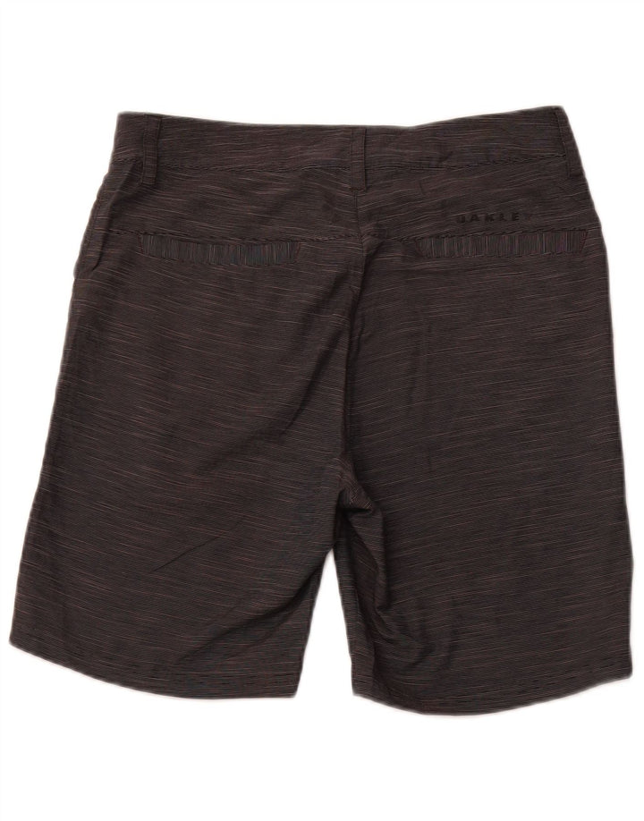 Oakley Pantalones cortos chinos de corte regular para hombre W30 deportivo gris medio a rayas