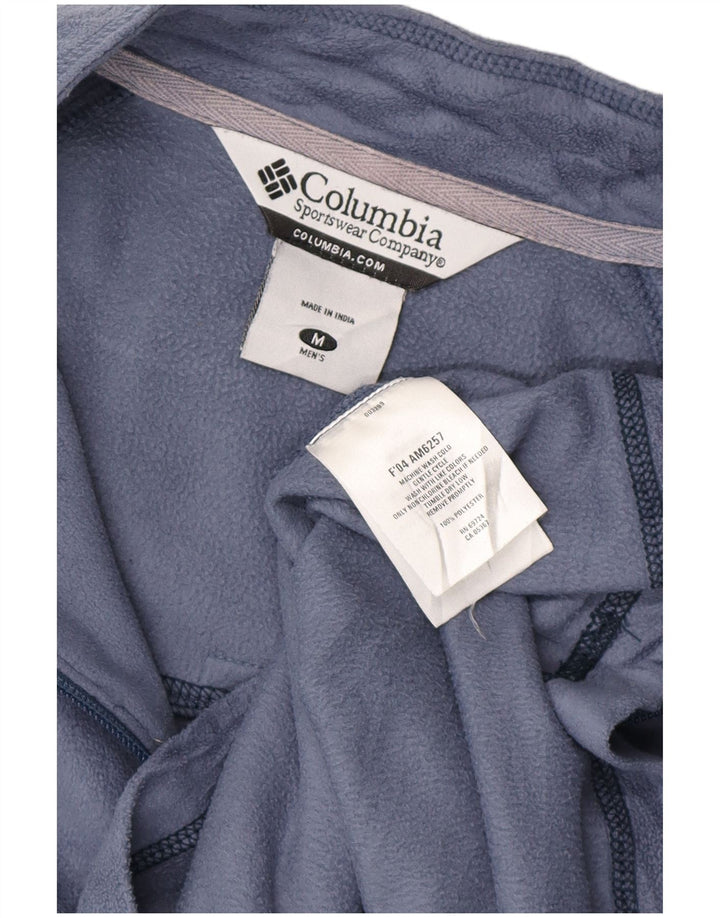 Columbia Jersey De Polar Con Cuello Y Cremallera Para Hombre Poliéster Azul Medio