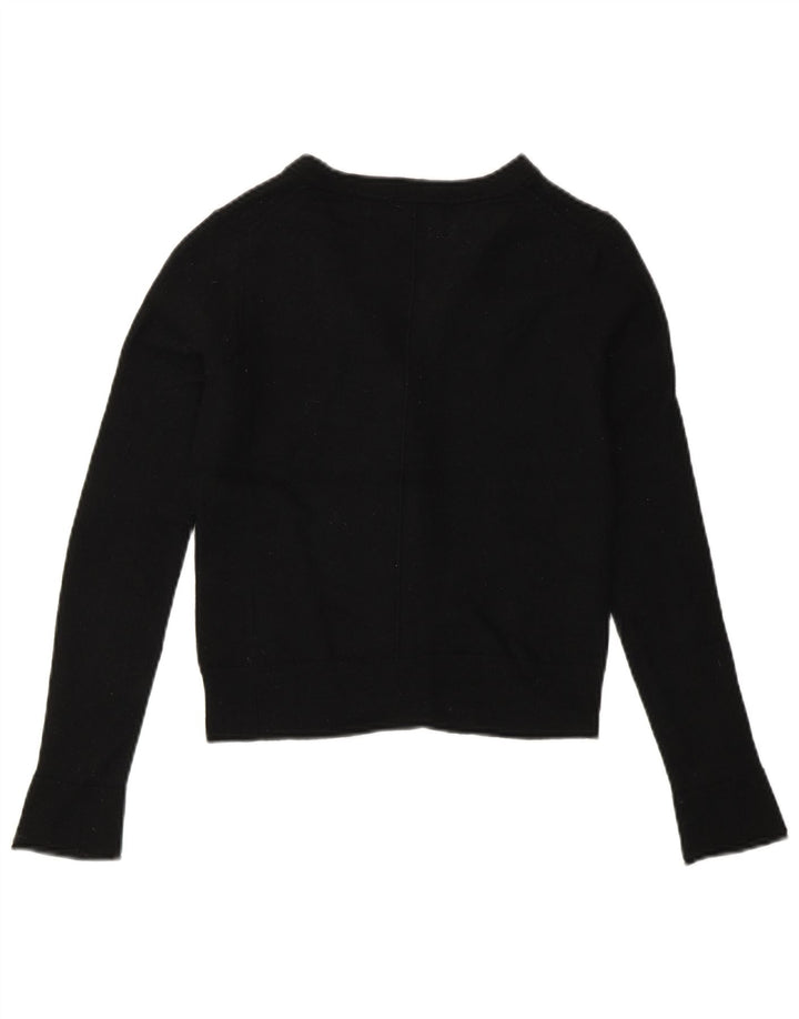 Jigsaw Mujer Bolero Jumper UK 10 Pequeño Lana Negra