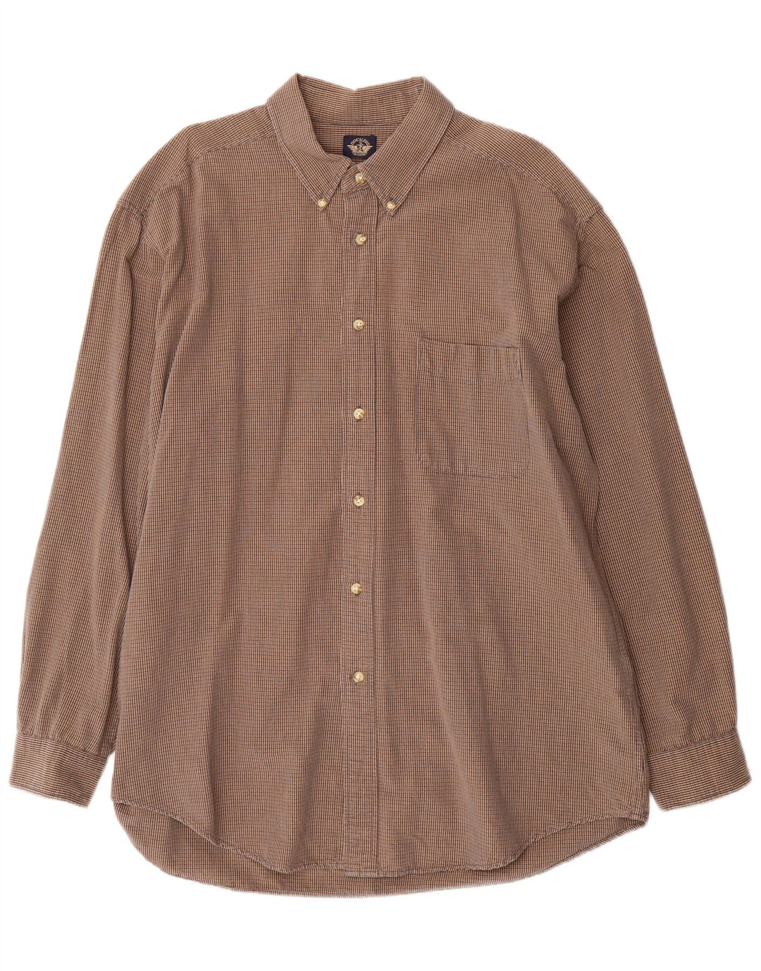 Dockers Camisa Hombre XL Marrón Cuadros Algodón