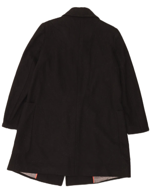 Benetton Abrigo Extragrande Mujer UK 40 Small Lana Negra