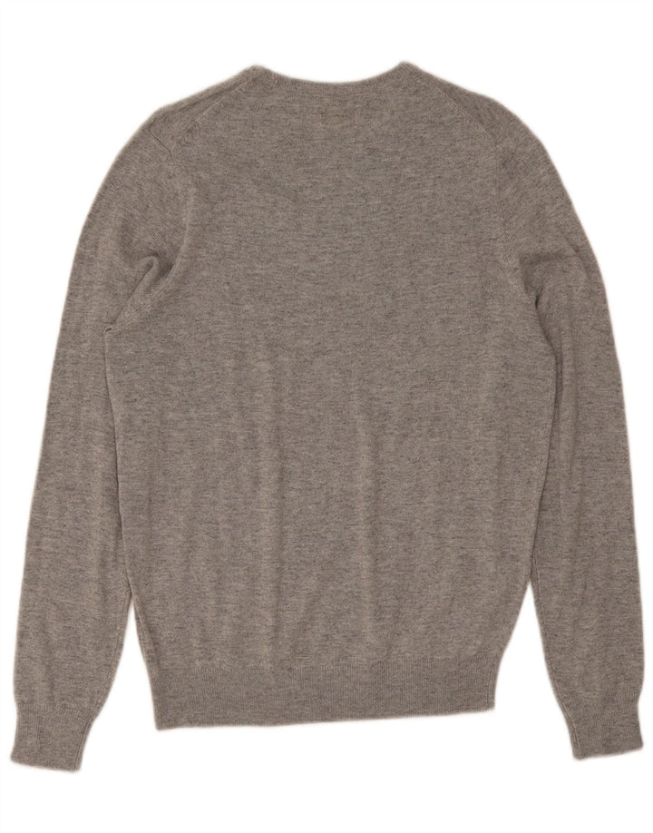 Dack's Jersey de cuello redondo para hombre, acrílico gris medio