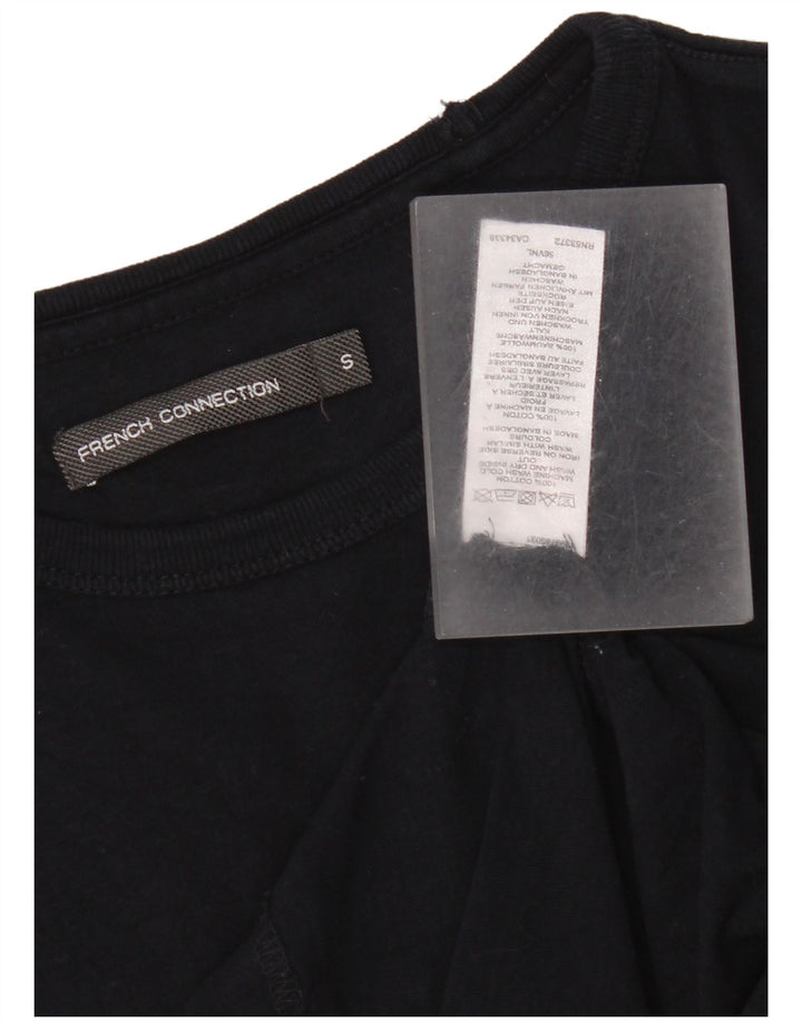 French Connection - Camiseta para hombre, talla pequeña, algodón negro