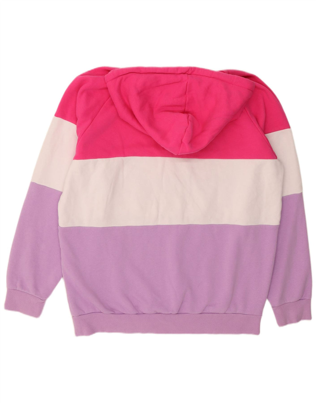 FILA Jersey con capucha gráfica para mujer UK 22 3XL Bloque de color multicolor