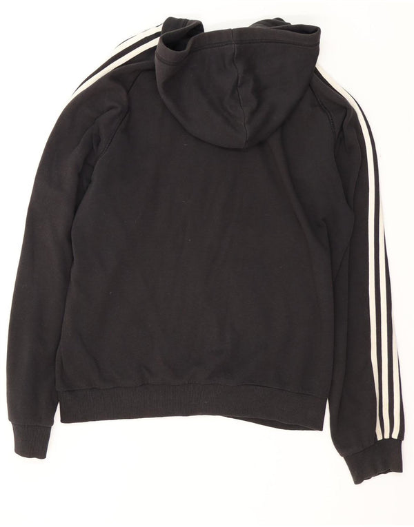 Adidas Mens Zip Hoodie Sweater Large Black Cotton