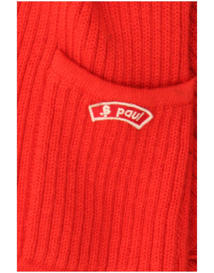 Vintage mujer Cardigan suéter Reino Unido 10 pequeña lana roja