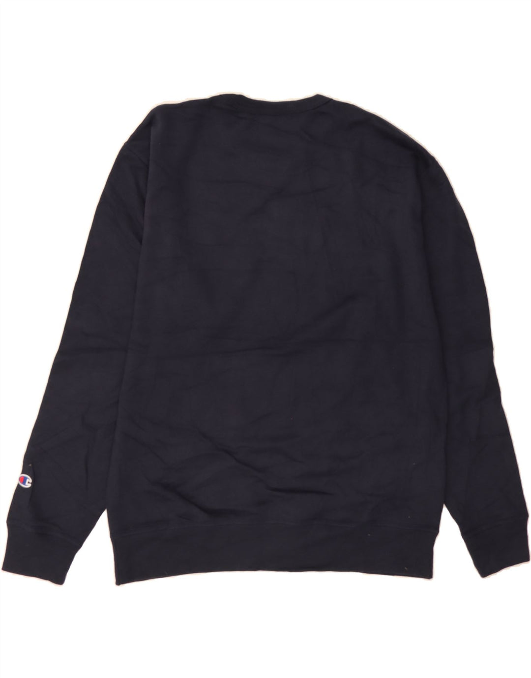 CHAMPION Mens Graphic Sweatshirt Jumper Large Navy Blue Cotton Vintage Champion and Second-Hand Champion from Messina Hembry 