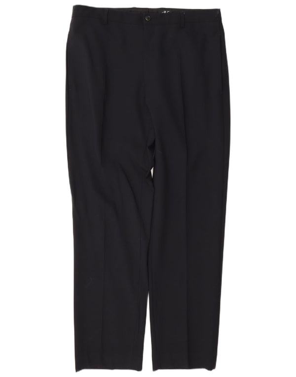 Pantalones chinos rectos Calvin Klein para hombre W32 L30 Lana azul marino