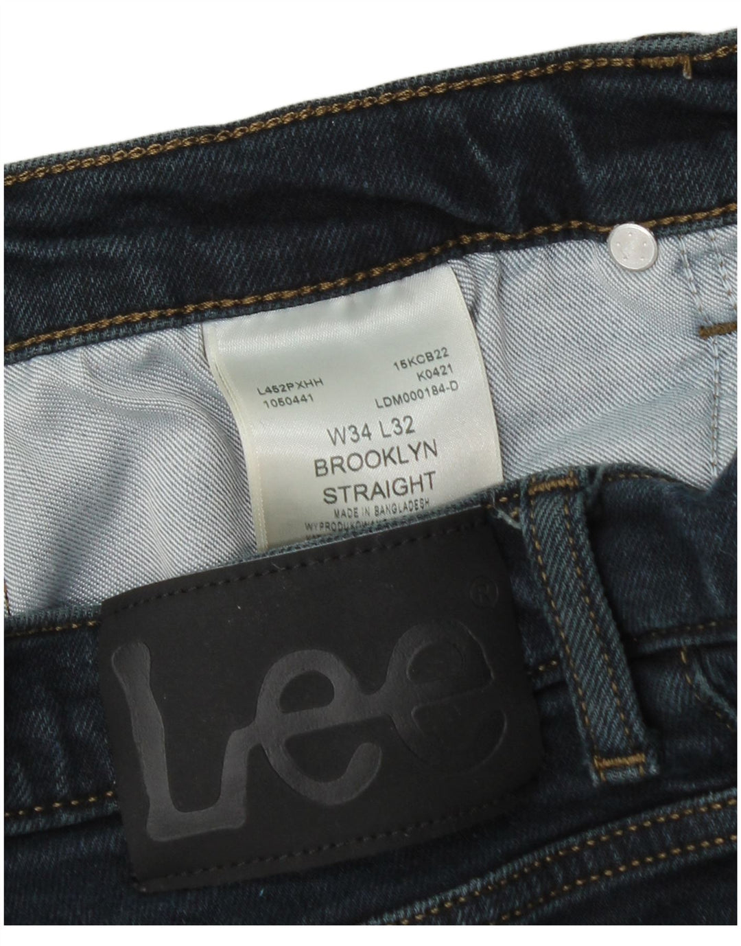 LEE Vaqueros rectos Brooklyn para hombre W34 L32 Algodón azul