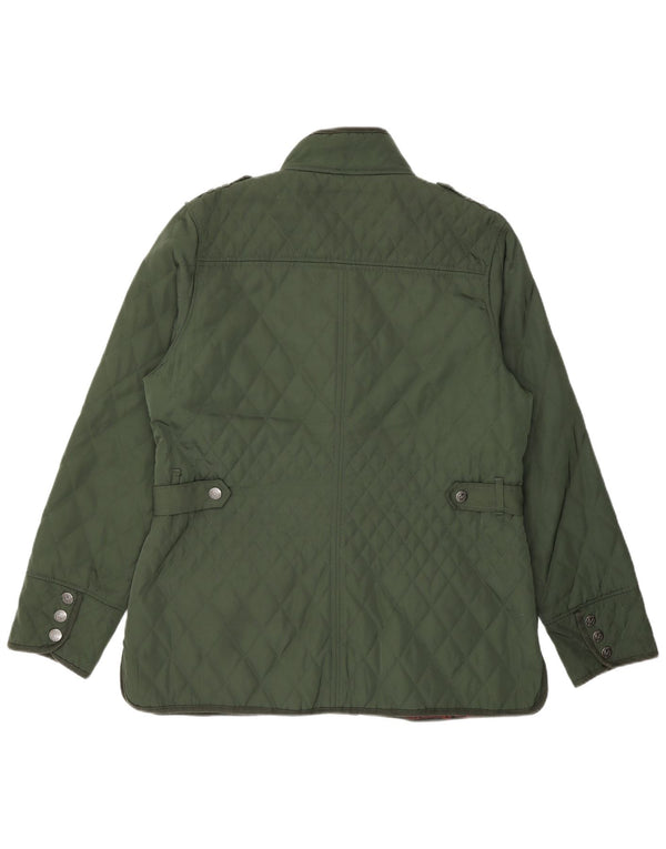 Crew Clothing Chaqueta acolchada militar para mujer UK 46 Poliéster verde grande