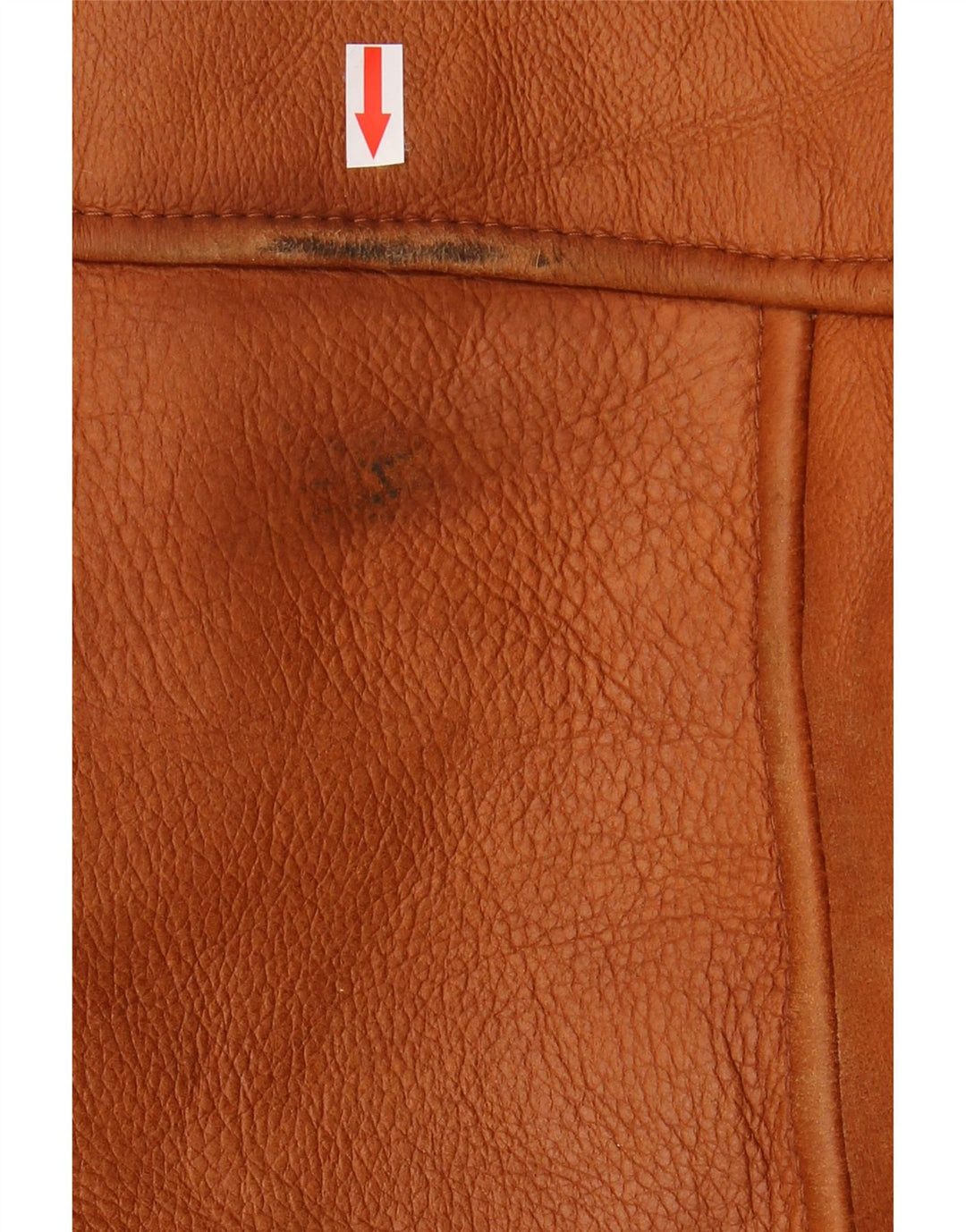 Vintage hombres shearling chaqueta IT 56 3XL marrón shearling