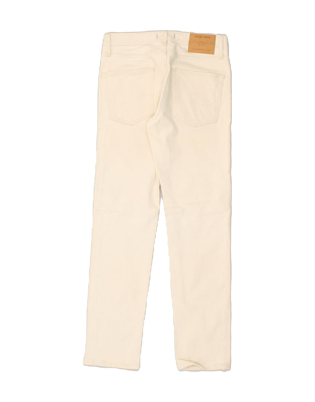 JACK & JONES Womens Clark Straight Jeans W29 L32 Off White Cotton | Vintage Jack & Jones | Thrift | Second-Hand Jack & Jones | Used Clothing | Messina Hembry 