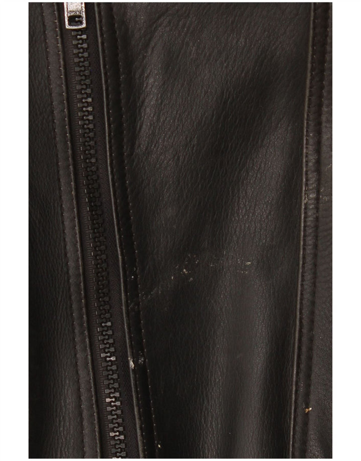 Modeka Chaqueta de cuero para hombre IT 56 2XL Negro Motocicleta