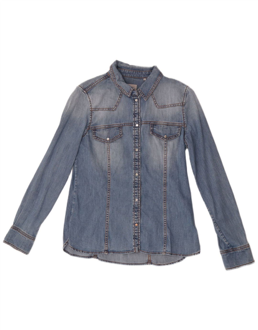 Marella Camisa vaquera para mujer UK 10 Small Blue Cotton
