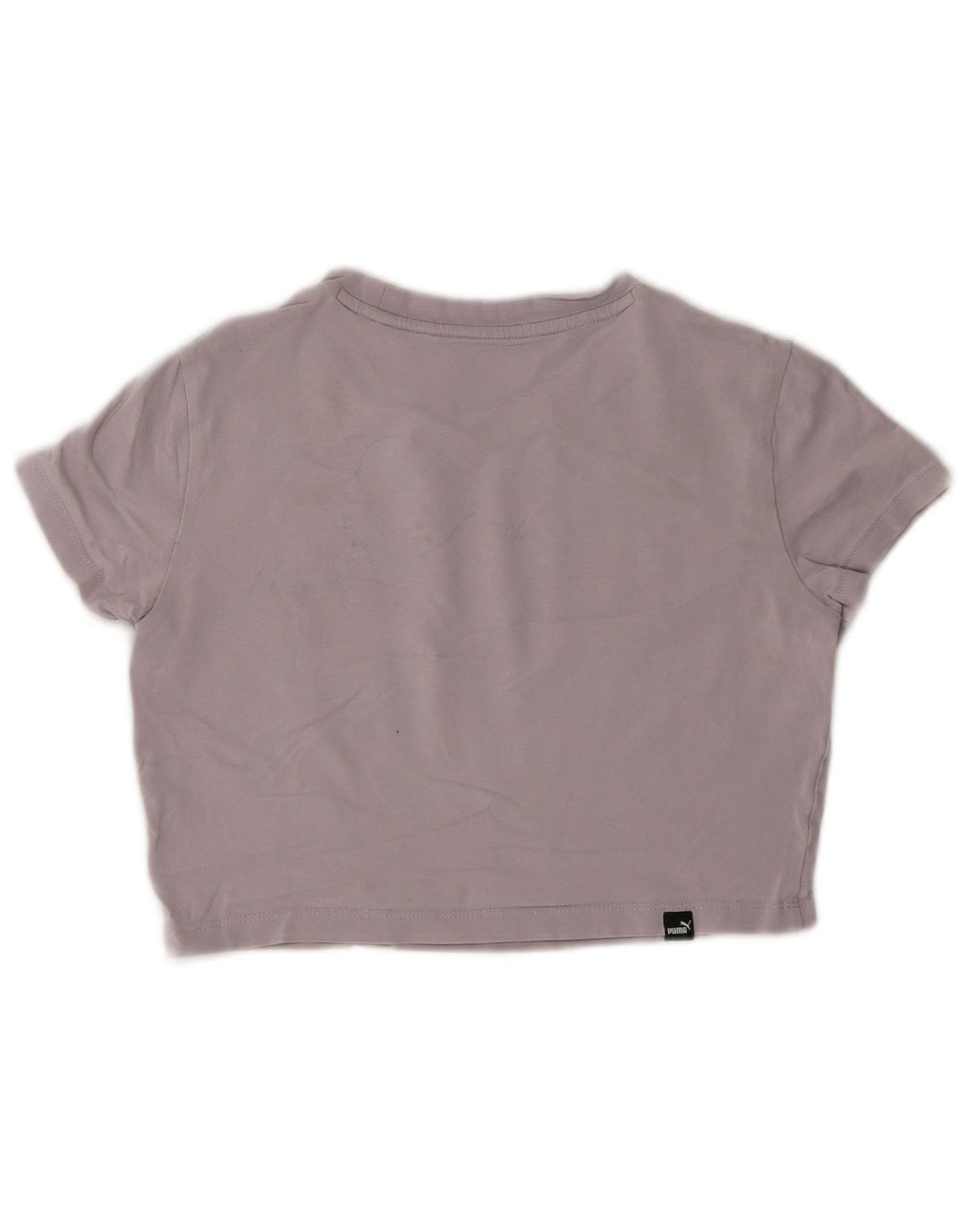 Puma Mujer Crop Graphic Camiseta Top UK 10 Small Gris