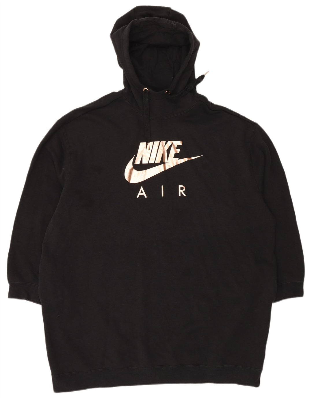 NIKE - Sudadera con capucha para mujer, extragrande, larga, con gráfico, talla 40, color negro