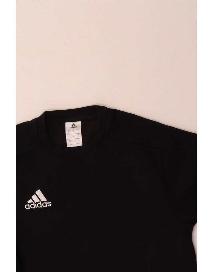 ADIDAS Hombre Sudadera Jumper Pequeño Algodón Negro