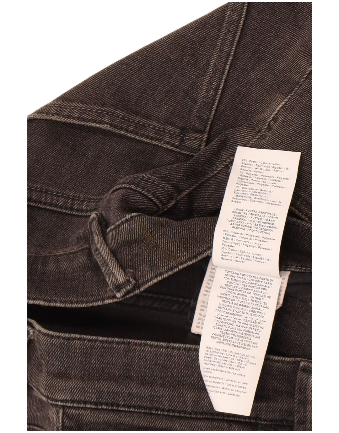 Vaqueros Trussardi Hombre Desgastados Slim W33 L34 Algodón Negro