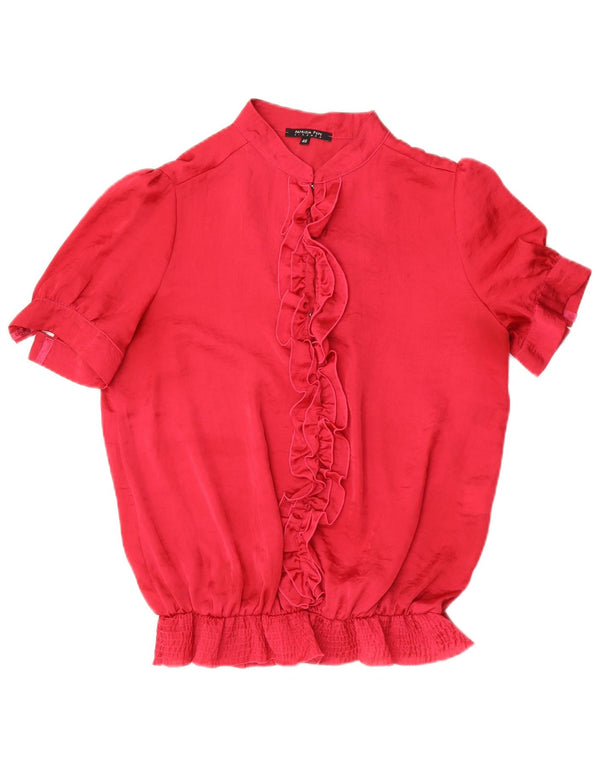 Patrizia Pepe Firenze Blusa de manga corta para mujer IT 46 Large Pink