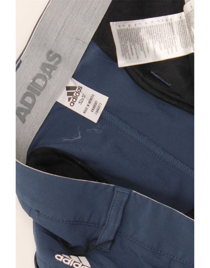 Pantalón Chino Slim Adidas Hombre W32 L32 Poliéster Azul