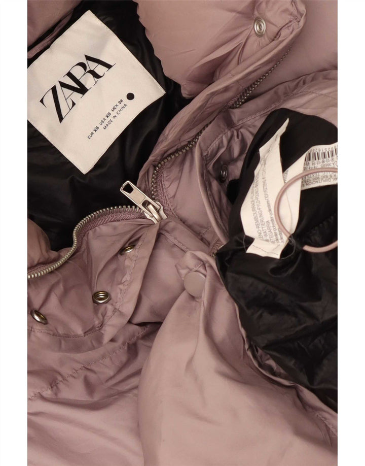 Zara Chaqueta Acolchada Extragrande Mujer UK 6 XS Rosa Poliéster