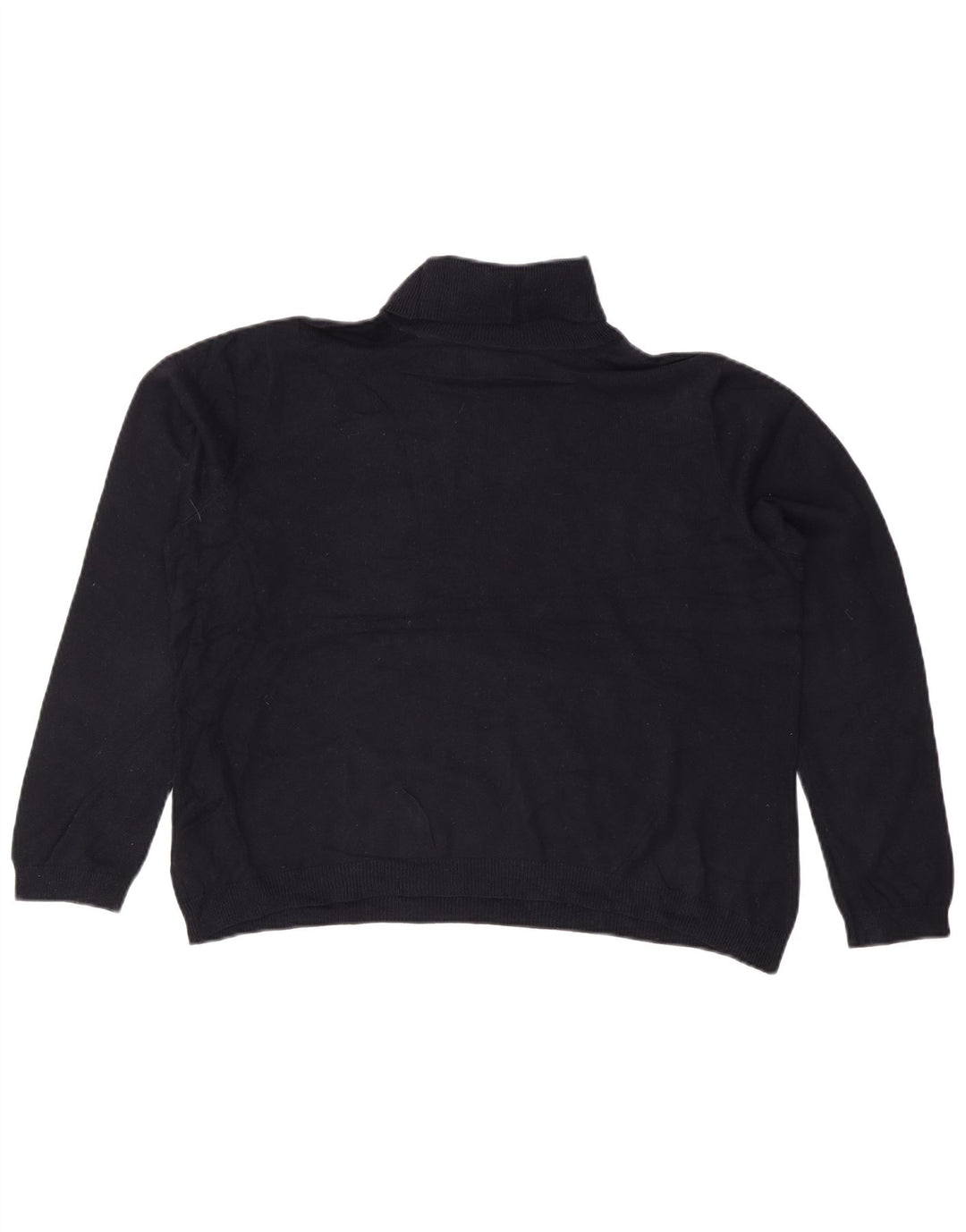 RALPH LAUREN Jersey con cuello vuelto para mujer UK 20 2XL Seda azul marino