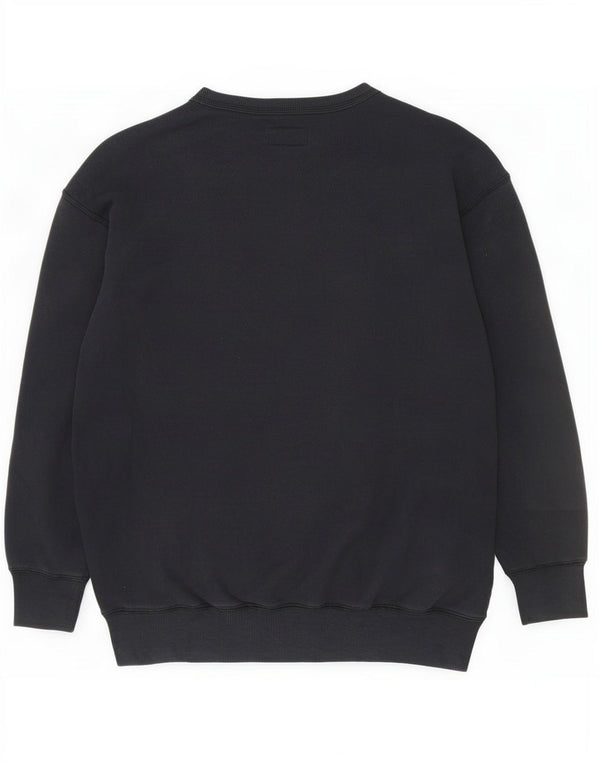Converse - Sudadera extragrande para mujer, talla 6, XS, algodón negro