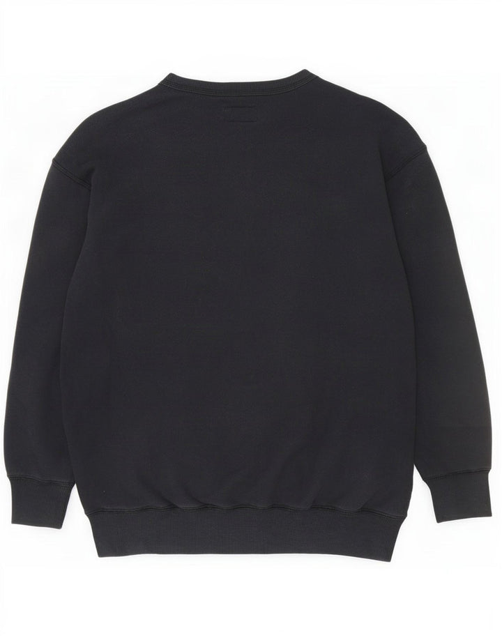 Converse - Sudadera extragrande para mujer, talla 6, XS, algodón negro