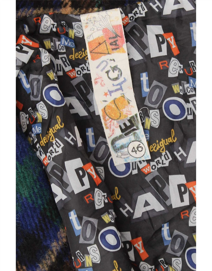 Desigual Chaqueta Bomber Con Estampado De Murciélagos Para Mujer EU 46 XL Cuadros Multicolores