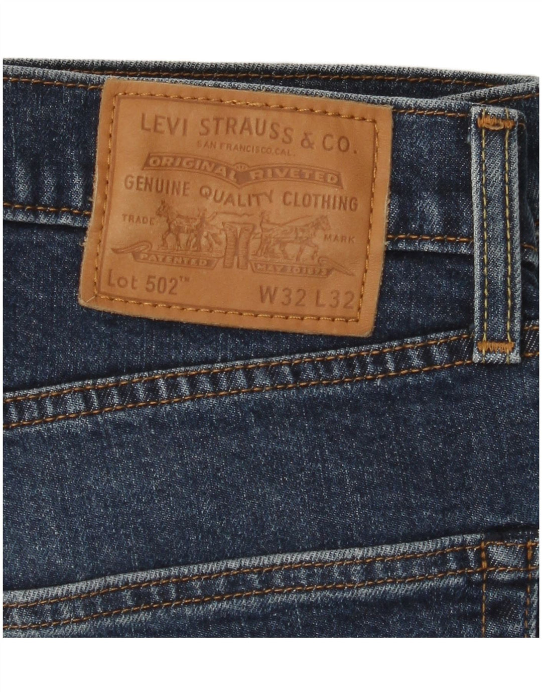 LEVI'S Vaqueros cónicos 502 para hombre W32 L29 Algodón azul
