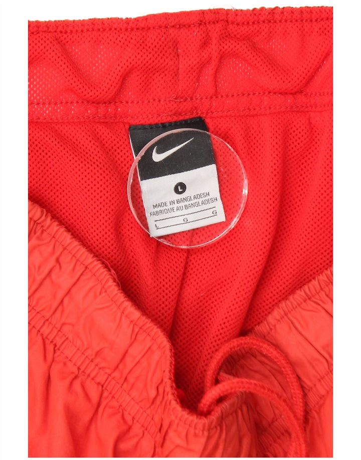 Nike - Pantalones cortos deportivos para hombre, talla grande, poliéster rojo