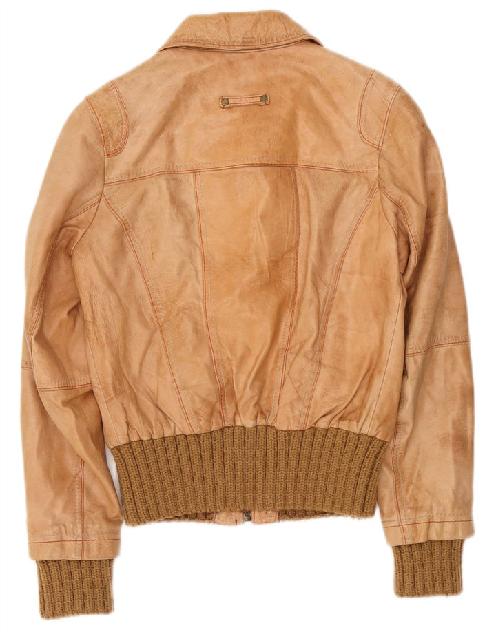 Cazadora bomber para mujer de River Island, talla 40, talla pequeña, color beige