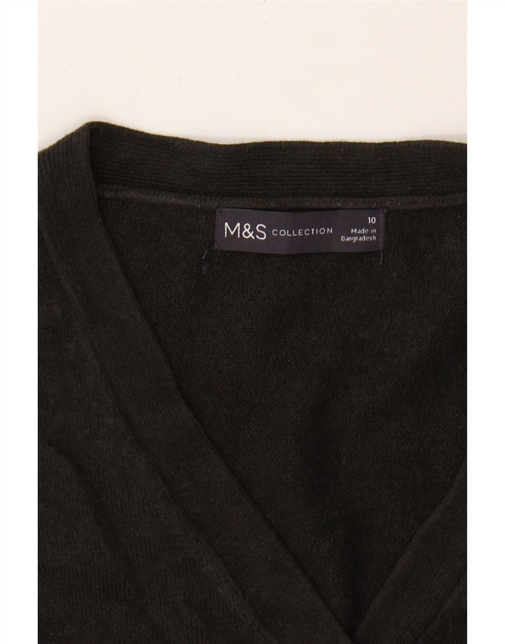 MARKS & SPENCER Womens Cardigan Sweater UK 10 Small  Black Acrylic Vintage Marks & Spencer and Second-Hand Marks & Spencer from Messina Hembry 