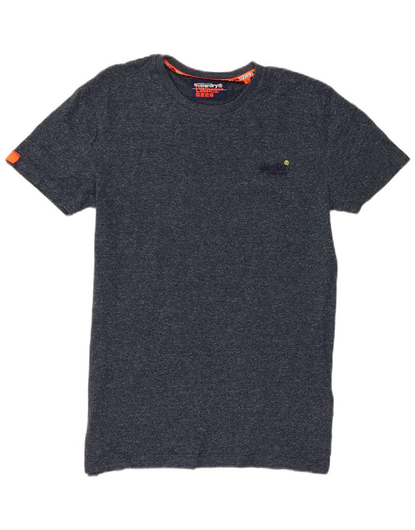 Superdry Camiseta para hombre Top Small de algodón moteado en azul marino