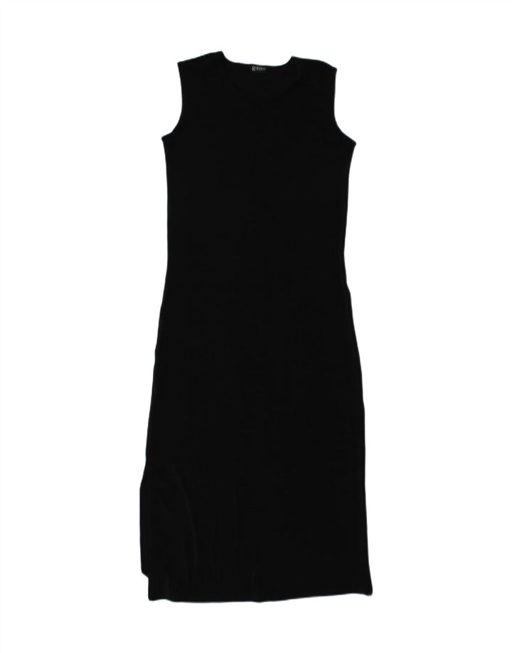 VINTAGE Womens Sleeveless Maxi Dress IT 40 Small Black Polyester Vintage Vintage and Second-Hand Vintage from Messina Hembry 