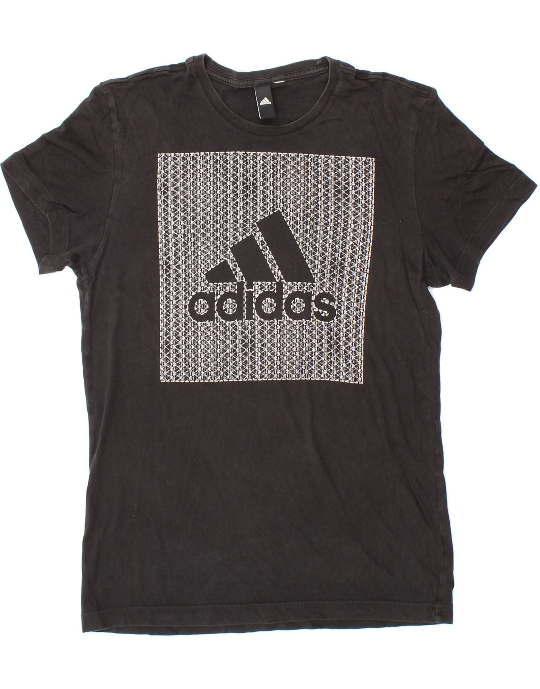 ADIDAS Mens Graphic T-Shirt Top Medium Black Vintage Adidas and Second-Hand Adidas from Messina Hembry 