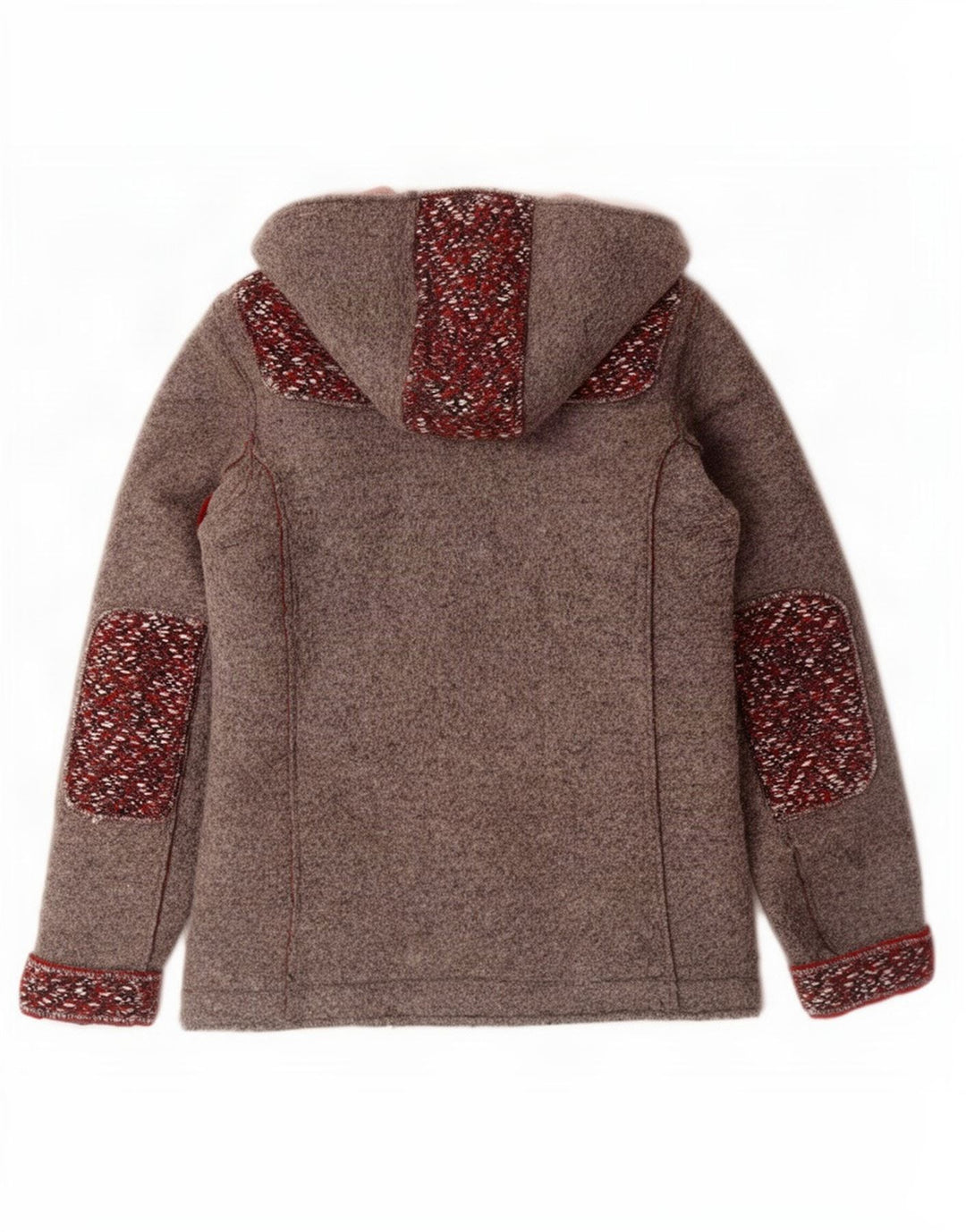 CMP Chaqueta Bomber con Capucha para Mujer UK 10 Small Gris Lana Virgen