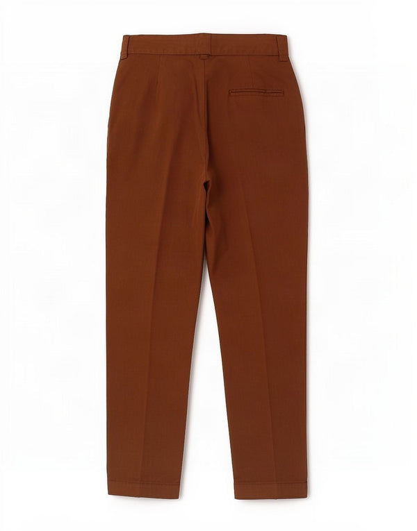 Zara Mujer Pantalón Chino Cintura Alta XS W24 L25 Marrón